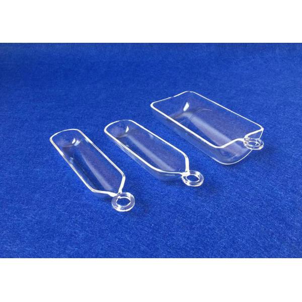 Quality Customized Transparent Fused Quartz Combustion Boats 50ML With Ring for sale