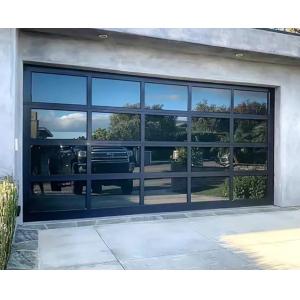 Buy cheap Tempered Mirror Glass Aluminum Sectional Door With Sound Insulation Transparent from wholesalers