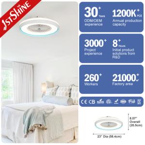 Buy cheap 110-240V/50Hz-60Hz 23 inch 360 degrees APP Control Ceiling Fan with Light and 5200lm from wholesalers