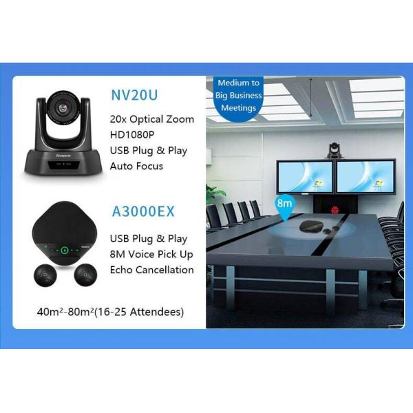 Quality 20x optical zoom full hd usb ptz camera manufacturers with speakerphones with extension microphone for sale