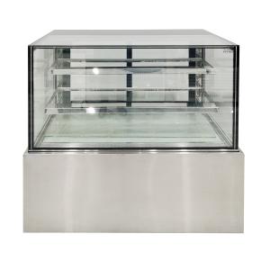 Brushed Silver Fridge Freezer Equipped With Ventilated Cooling System