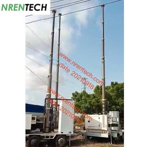 15m heavy duty lockable pneumatic telescopic mast 350kg payloads for mobile