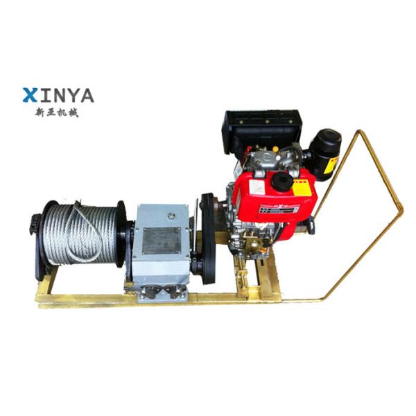 Quality 8 Ton Single Drum Gasoline Engine Powered Winch Cable Winch Puller for sale