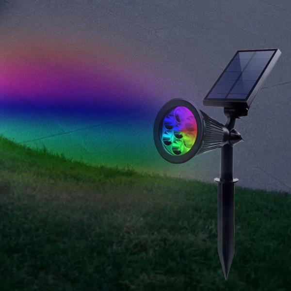 Quality IP65 Waterproof Solar garden lamp Outdoor RGB  Solar Spot Light with 4LEDs 7LEDs solar led lawn light for garden yard for sale