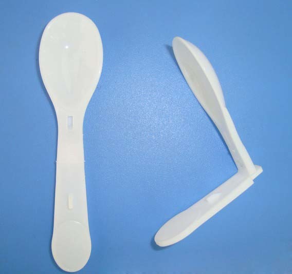 Quality disposable fold plastic spoon for Ice cream, yogurt for sale