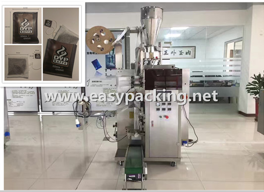 Quality automatic filter bag coffee packing machine with thread and tag and envelop for sale