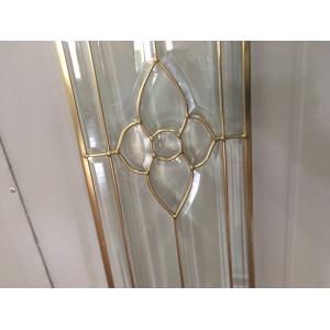 Buy cheap Internal Half Glazed Beveled Edge Glass Brass Nickel Patina Available from wholesalers