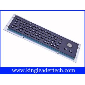 Buy cheap Metallic Liquid-Proof Industrial Black Kiosk Metal Keyboard With Trackball from wholesalers