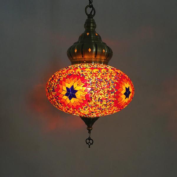 Turkish Lamp Colorful Glass Pendent Light E14 Warm White Bedroom Bar Corridor Balcony Light(WH-DC-17)