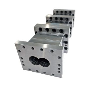 Buy cheap 95mm Twin Screw Barrel with Building Block Design for Food Extruder Made from 38crMoAl 45# Material from wholesalers