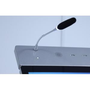 27 Inch Computer Podium Lectern , Digital Podium Stand With Speaker And