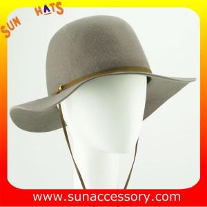 Buy cheap 2047 Sun Accessory Wool felt floppy hats with neck tie ,Shopping online hats and caps wholesaling from wholesalers