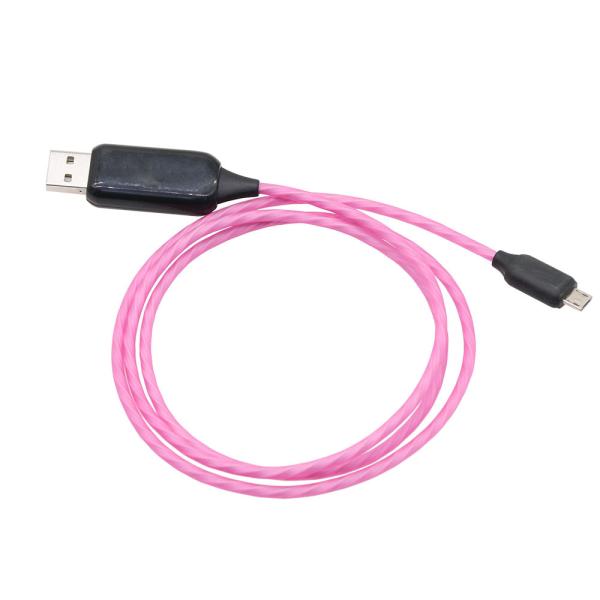 Buy cheap Usb Led Light Charging Data Cable Type c Micro Ios luminous streamer magnetic charging cable 1m from wholesalers