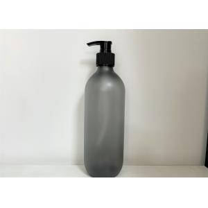 Buy cheap Shampoo 450ml 550ml Grey Frosted Plastic Bottle With Black Pump from wholesalers
