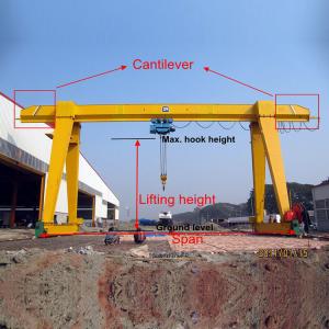 Buy cheap 10 Ton Electric Travelling Single Girder Gantry Crane With Hoist Span 16 Meters from wholesalers