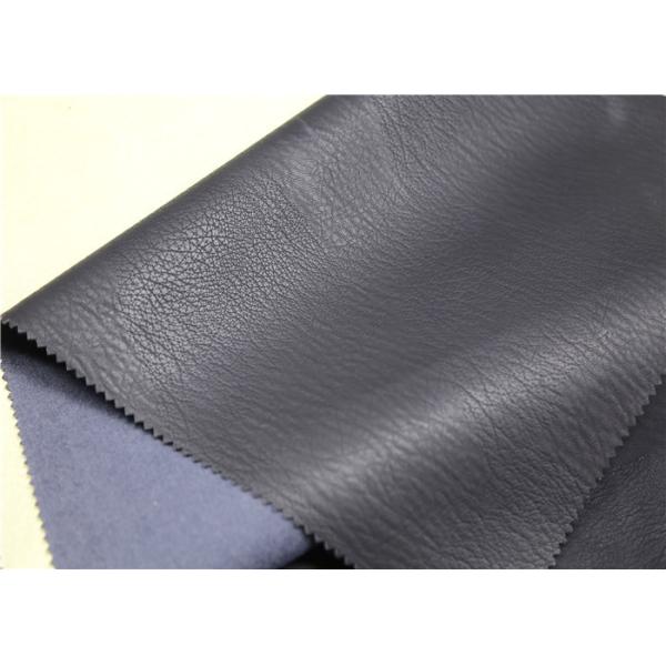 Quality Black Embossed Faux Leather Fabric , Embossed Garment PU Synthetic Leather for sale