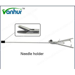 China Precision Enhancing Steel Laparoscopic Needle Holder with Rachet ISO13485 Certified on sale