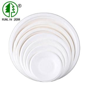 Buy cheap Biodegradable Disposable Dinnerware Sugarcane Bagasse Pulp White Plates from wholesalers