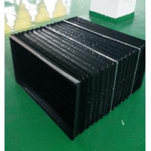 Buy cheap high quality black and yellow scissor life bellow /formost accordion skirting for protect mechanical parts keep safe from wholesalers