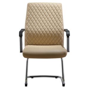 Buy cheap Chromed SS Modern Executive Chairs No Wheels PU Upholstery SGS from wholesalers