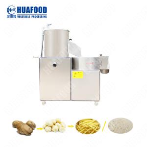 Vertical Continuous Brush Cassava Washing And Sweet Potato Peeling Machine