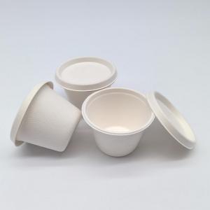 Buy cheap 2oz 4oz Biodegradable Sauce Cups , Disposable Biodegradable Soup Bowls With Lids from wholesalers