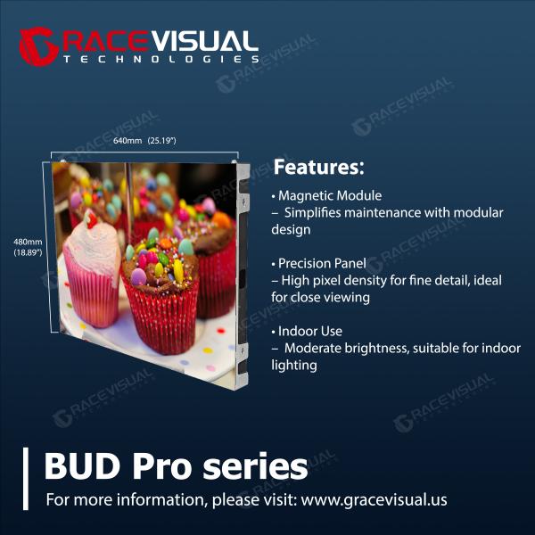 Buy cheap Die-Cast Aluminum Front Service LED Display BUD Pro: Lighter, Smarter, Easier HUB Connection 7680HZ from wholesalers