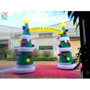 Customized 8OZ Fabric Inflatable Advertising Christmas Arch With Digital
