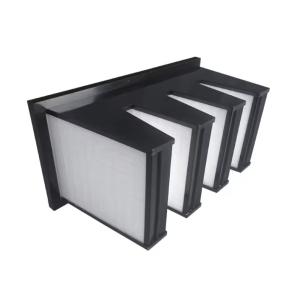 Fiberglass Cotton Synthetic Fiber V Bank Compact Cell Filter H14 Efficiency OEM