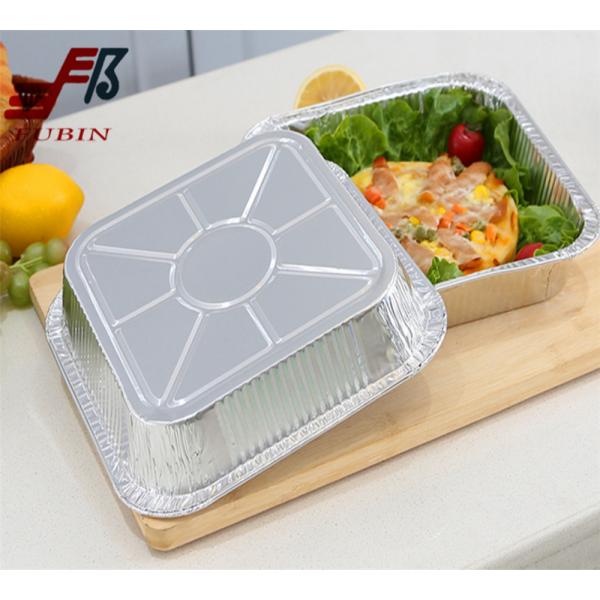 Quality Inflight Square Foil Trays OEM Aluminium Takeaway Boxes for sale