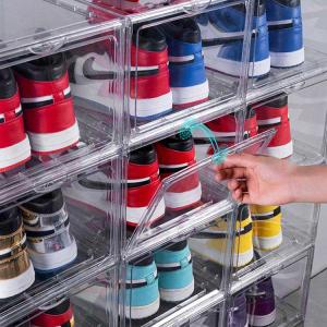 Buy cheap Transparent Plastic Acrylic Drop Front Shoe Box Stackable from wholesalers