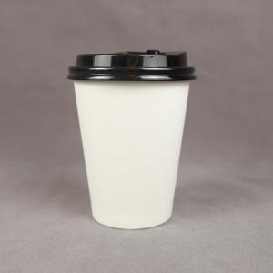 Buy cheap ripple wall Double Layer Paper Cup / 8 Oz Biodegradable Cups With PE Lid from wholesalers