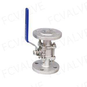 Buy cheap SS316 Full Port Pn25 3PC Flange Ball Valve with ISO5211 Mounting Pad Manual Operation from wholesalers