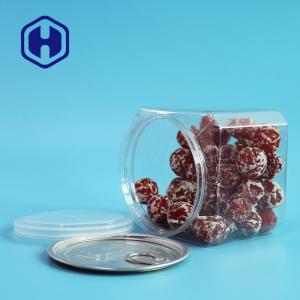 610ml Square Dry Fruits Grain PET Can With Aluminum Lid