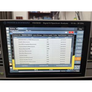 Rohde And Schwarz FSV3030 Signal And Spectrum Analyzer 10 Hz To 30 GHz FCC