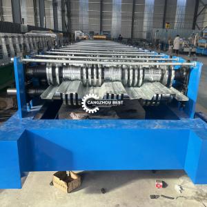 Plc Control Steel Decking Floor Roll Forming Machine Automatically Galvanized