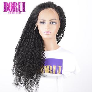 Buy cheap Kinky Curly Custom Lace Wigs Lace Frontal Wig Cuticle Aligned Virgin Soft Smooth from wholesalers