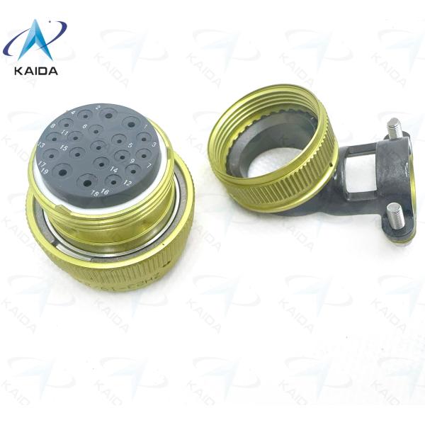 Quality ZH23 Series Circular Electrical Connector Anodized Aluminum Shell for Industrial Applications。ZH23-19/24P-8-B with Elbow Cable Clamp. for sale