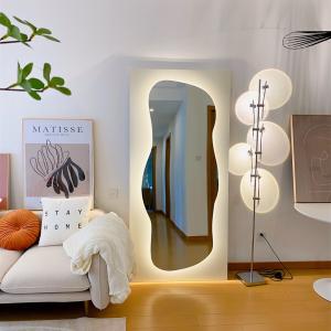 Asymmetrical Backlit Tall Lighted Mirror Floor Length Custom