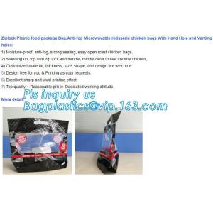 Buy cheap Anti Fog Function Plastic Zipper Roasted Chicken Packaging Bag, slide zipper hot chicken bags/ roasted chicken plastic p from wholesalers