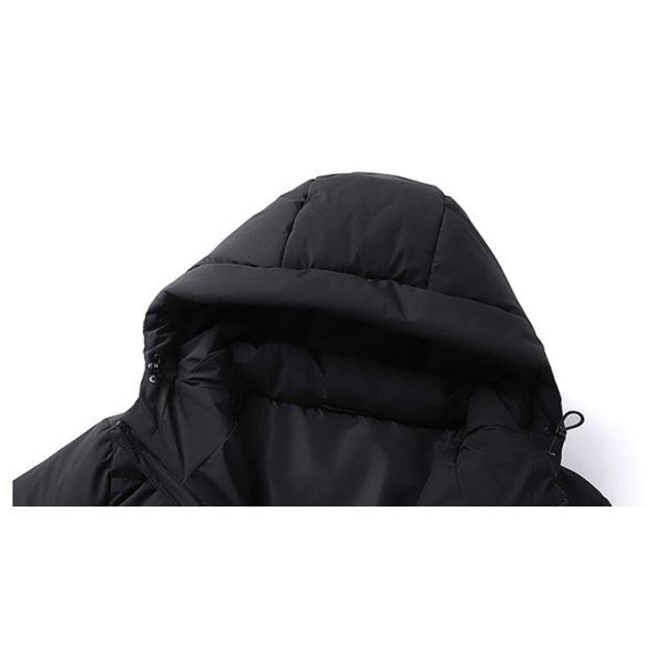 Long Puffer Cotton Padded Jackets Utility Quilting Bubble Puffer Coat Hooded