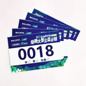 Buy cheap 0.5mm Thickness Race Bib Numbers Screen Printing Method and in White Red Blue or Customized Colors from wholesalers