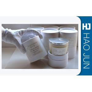 Round Retail Cardboard Candle Boxes Hot Stamping Finish With Logo Printed