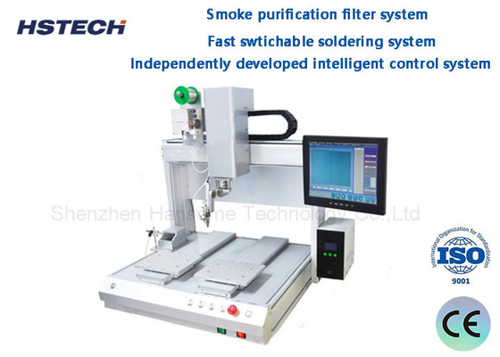 Intelligent Control Desktop Soldering Robot Smoke Purification Flter System Fast