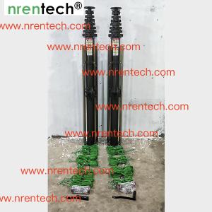 10m manual crank winch telescopic mast/ push telescoping mast/ aluminum