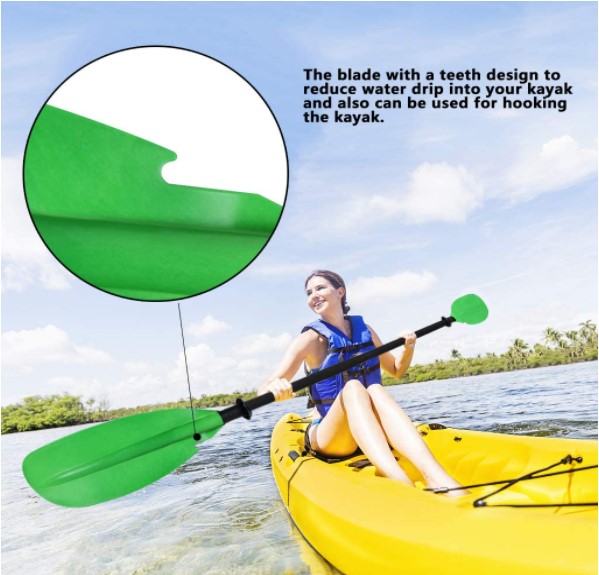 Adjustable 2 Pieces Paddle for Stand-Up Board Woowave Easy Packable Kayak Oar Paddle