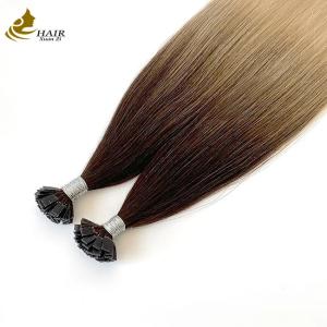 Buy cheap Flat Keratin T U Tip Remy Hair Extensions Blonde Customized from wholesalers