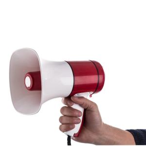 15W Rechargeable Plastic Megaphone with Communication Optical Input and Display
