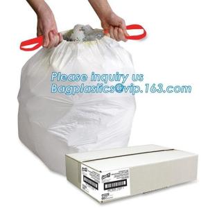 China Garbage bags 10 Liter Drawstring Bathroom Trash Bags Mini Wastebasket Can Liners for Home Office Bins, bagease, pack on sale