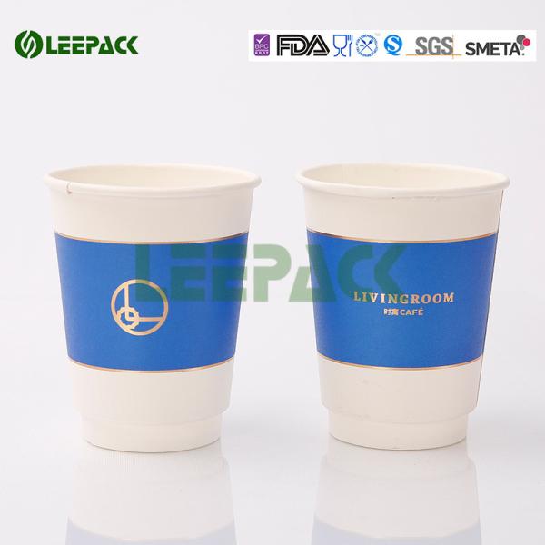 Quality Popular 16oz disposable coffee cups , Hot Milktea double Wall Paper Cups 500ml Capacity for hot drink with logo for sale